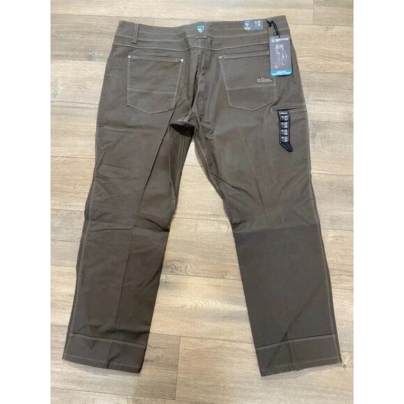 Kuhl Free Rydr Mens 42x30 Dark Khaki Vintage Patina Dye Nearly New - Picture 8 of 12